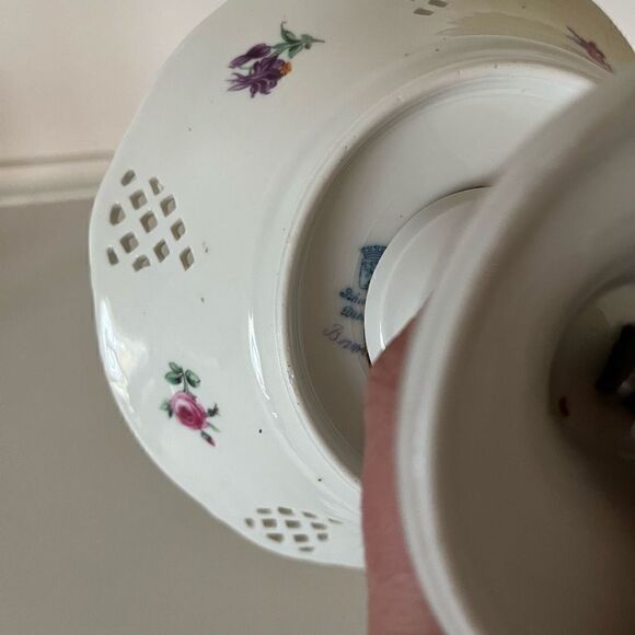 Schumann Bavaria Chateau Dresden Royal Dresner Art Footed Bowl - Picture 5 of 8